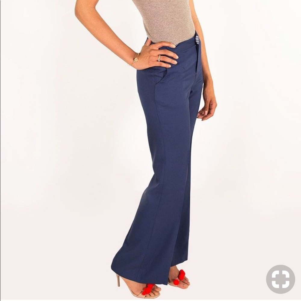 Blue Erin bell bottom dress pants. NWOT